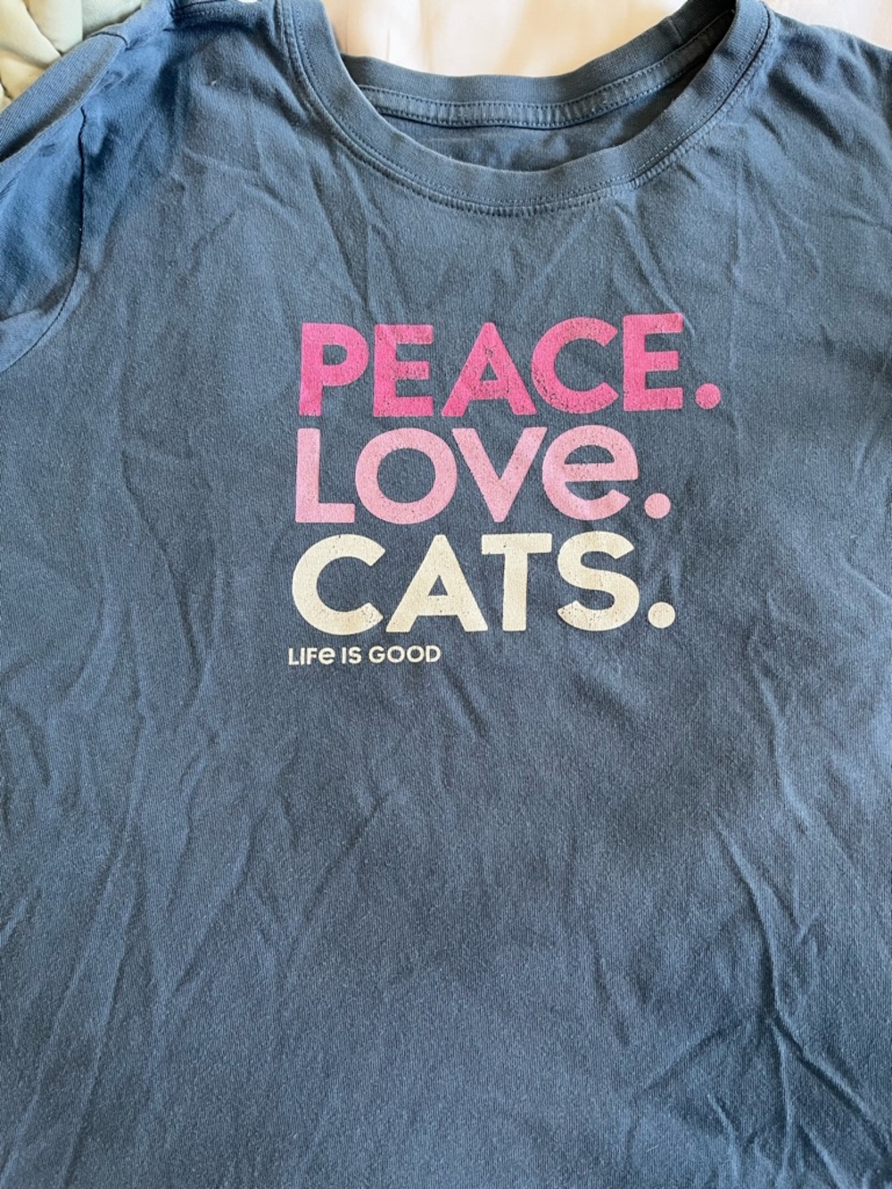 Life is Good Peace Love Cats T-Shirt